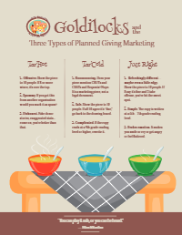 Goldilocks and the 3 Types of Planned Giving Marketing